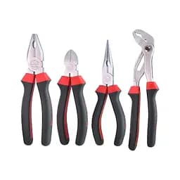 Набор шарнирно-губцовых инструментов Wurth Red Stripe 4 шт. (ст. 5772101104)