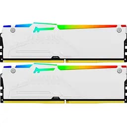 Модуль пам'яті для комп'ютера DDR5 32GB (2x16GB) 5600 MHz FURY Beast White RGB Kingston Fury (ex.HyperX) (KF556C40BWAK2-32) - мініатюра 4