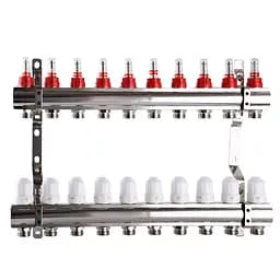 Коллектор с расходомерами, регуляторами и креплением ECO 001D 1″x10 000013463