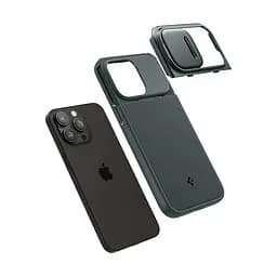 Чехол Spigen Optik Armor MagSafe для iPhone 15 Pro Abyss Green (ACS06739) + защитное стекло - мініатюра 10