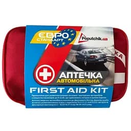 Аптечка медична автомобільна Poputchik Євростандарт м'який футляр (02-005-М)