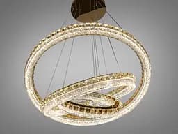Підвісна LED-люстра Diasha MD6027/800+600+400S-gol для вітальні, зали та сходів, 270 W, 82 см, 17-35m2 - мініатюра 3