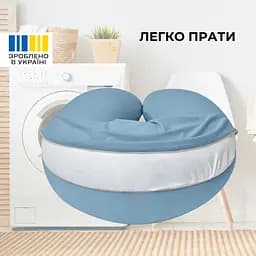 Подушка для вагітних та годування Sei Design трикотаж гіпоалергенна, наволочка з бавовни на блискавці м'ята 30 х 190 см (8000036178*004) - мініатюра 4
