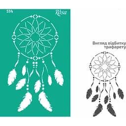Трафарет многоразовый самоклеящийся №514 Элементы и надписи 13×20см Ажур Rosa Talent