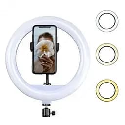 Кільцева LED-лампа 30 см 20 W з тримачем для телефона селфі кільце для блогера - мініатюра 3