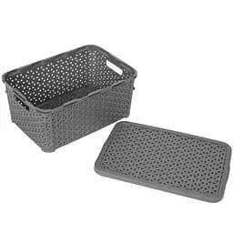 Кошик Diomedea з кришкою 34.5x24.5x15.5 см 10 л блакитний (К13-439)  - мініатюра 3