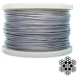 Трос нержавіюча сталь Apro 2мм x 200м (6х7+1x7) DIN 3055 (в упаковці 200 шт.)