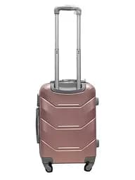 Валіза маленька S ABS-пластик Milano bag 147M 55×38×23см 45л Рожеве золото - мініатюра 3