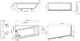 Ванна акрилова Ravak 10° 170x100 права C821000000 - мініатюра 6