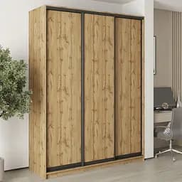 Шкаф-купе трехдверный MebelStar Уни BG 3ДСП 180x45x240 см Дуб тахо (MBS-8174)