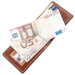 Шкіряний чоловічий затискач для грошей GRANDE PELLE 12х8х1 см acs0027525 - мініатюра 5