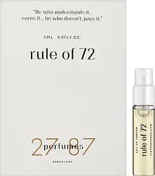 Парфюмированная вода Миниатюра 27 87 Perfumes Rule 72 2 мл 