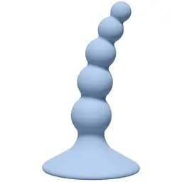 Анальная пробка Lola Games Ribbed Plug 10.5 см (голубой)