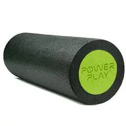 Масажний ролик (роллер) гладкий PowerPlay 4021 Fitness Roller Чорно-зелений (30x15 см) (PP_4021_BL/Green_(30*15))
