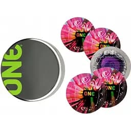 Презервативы One Pick Color Sensations фиолетовые 5 шт. в кейсе (ROZ6501052004)