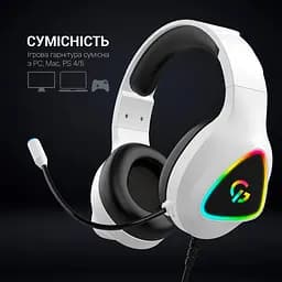 Ігрові навушники GamePro HS615 RGB White [121967] - мініатюра 12