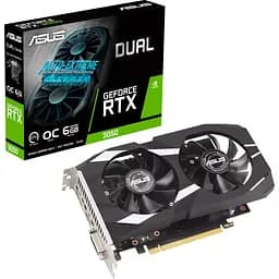 Відеокарта Asus Dual GeForce RTX 3050 OC 6G (DUAL-RTX3050-O6G) UA [104556]
