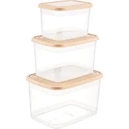 Набір контейнерів для зберігання продуктів Freshlife прямокутні 3 шт. 1.2 л, 2.3 л, 3.8 л (D-431-03)