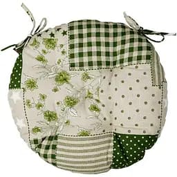 Подушка на стілець Прованс Господиня Печворк D-40 см зелена (31622)