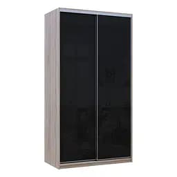 Шафа купе Сіті Лайт Слім Дуб Сонома Скло Чорне 120х60х225 (44900313)