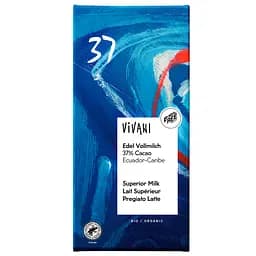 Шоколад молочний Vivani Superior Milk 37% Cacao органічний 100 г
