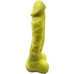 Крафтовое мыло-член с присоской Чистий Кайф Yellow Size XL