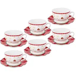 Чайный набор Lefard Christmas Delight, 250 мл, белый с красным (985-147)