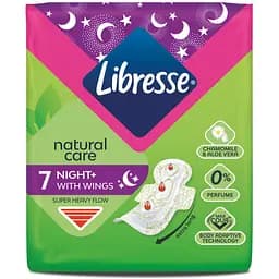 Прокладки гігієнічні Libresse Natural Care Maxi Night 7 шт. - мініатюра 2