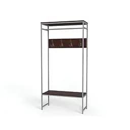 Вішалка модульна підлогова Ferrum-decor Треліс 14 180x90x38 сірий ДСП Венге 16мм (FRD-105517)