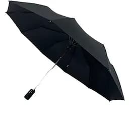 Мужской складной зонтик полуавтомат Calm Rain 100 см черный