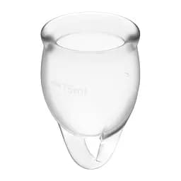 Набір менструальних чаш Satisfyer Feel Confident (Transparent), 15мл та 20мл Satisfyer IG002019; SO7791 97787 - мініатюра 2