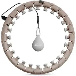 Хулахуп Hop-Sport HS-106HH масажний з обважнювачем бежевий