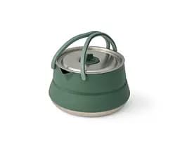 Чайник складной Sea to Summit Detour Stainless Steel Collapsible Kettle w/Sack с чехлом, 1,6 L Серый-Зеленый