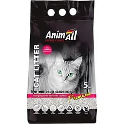 Бентонітовий наповнювач для котячого туалету AnimAll без запаху білий 5 л (144569)