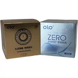 Набір презервативів Olo: Physical Delay Sleeve 10 шт. + 0.01 Zero ультратонкі10 шт. (ROZ6501052027)