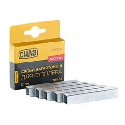 Скобы для степлера Сила 8х11.3х0.7 мм закаленные квадратные 1000 шт.