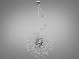 Ультрасучасна, вишукана кришталева люстра "Кульбаба", срібного кольору