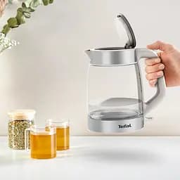 Електрочайник Tefal Glass Kettle 1.7 л скло з підсвіткою біло-срібний kuh0015398 - мініатюра 8