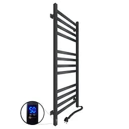 Електрична рушникосушка Navin Авангард 480x1200 Sensor правобічна з таймером, чорна 12-228053-4812, Чорний матовий, Праве, Електронний