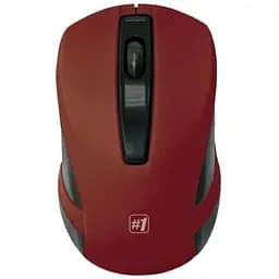 Миша бездротова Defender MM-605 Dark Red/чорний USB оптична 1200 dpi 3 кнопки 2xAAA (52605)