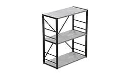 Етажерка 3/60 Ferrum-decor Серії Коннект 75x60x28 чорний ДСП Бетон 16мм (FRD-104256) - мініатюра 5