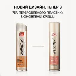 Лак для волосся Wellaflex Frizz Control 4 контроль над неслухняним волоссям 250 мл - мініатюра 3