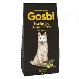 Сухий корм для собак Gosbi Exclusive Grain Free Adult Fish Medium 3 кг з лососем та рибою