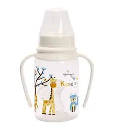 Пляшка для годування Курносики, з 2 сосками, з ручками, 125 мл, білий (7009 біл)