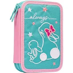 Пенал твердий 1 Вересня HP-01 Bunny, 13х21х4 см, бірюзовий (532952)