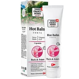 Бальзам согревающий Swiss Energy Herbs Hot Balm Forte Back & Joints швейцарские травы, витамины, капсаицин 75 мл