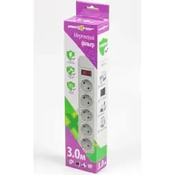 Фильтр питания Maxxter 5 розеток 3м серый (SPM5-G-10G)