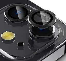 Захисне скло на камеру DK для Apple iPhone 12 Lens Metal Ring Eagle Eye 016203 black 2 шт. - мініатюра 6