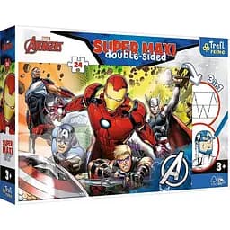 Пазлы + раскраска Trefl 41007 Итого сильнее Marvel: Мстители (24 эл. SUPER MAXI) (5900511410075)