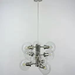 Ексклюзивна люстра в трендовому кольорі корпусу Satin Nickel Line.F MD 9050-9 - мініатюра 2